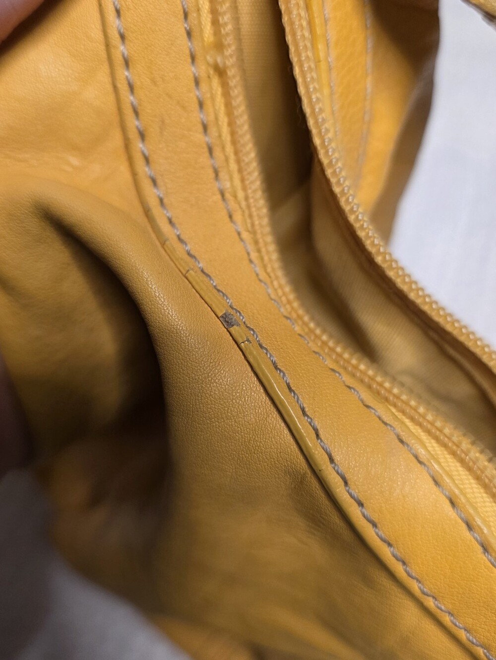 Franco Sarto Retro Yellow Leather Shoulder Bag Summer - Picture 10 of 10